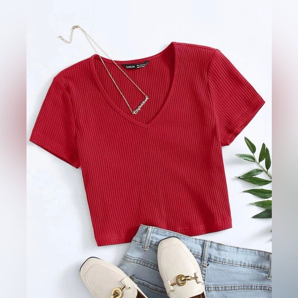 Red Crop Top
